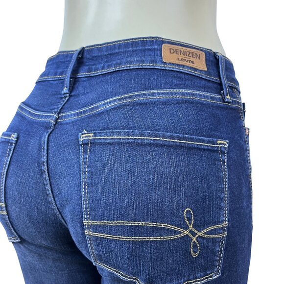 Denizen Levi’s Women's Dark Blue Denim Capri Jeans Stretch Slim Fit Sz 4 - Picture 6 of 10